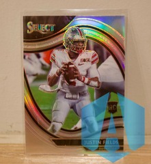 Justin Fields 2021 Chronicles Select Silver Prizm Rookie RC #259